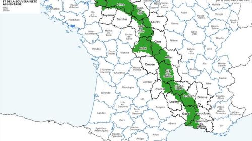 Carte nationale de la zone vaccinale MHE