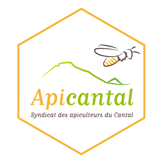 Logo Apicantal, syndicat des apiculteurs du Cantal